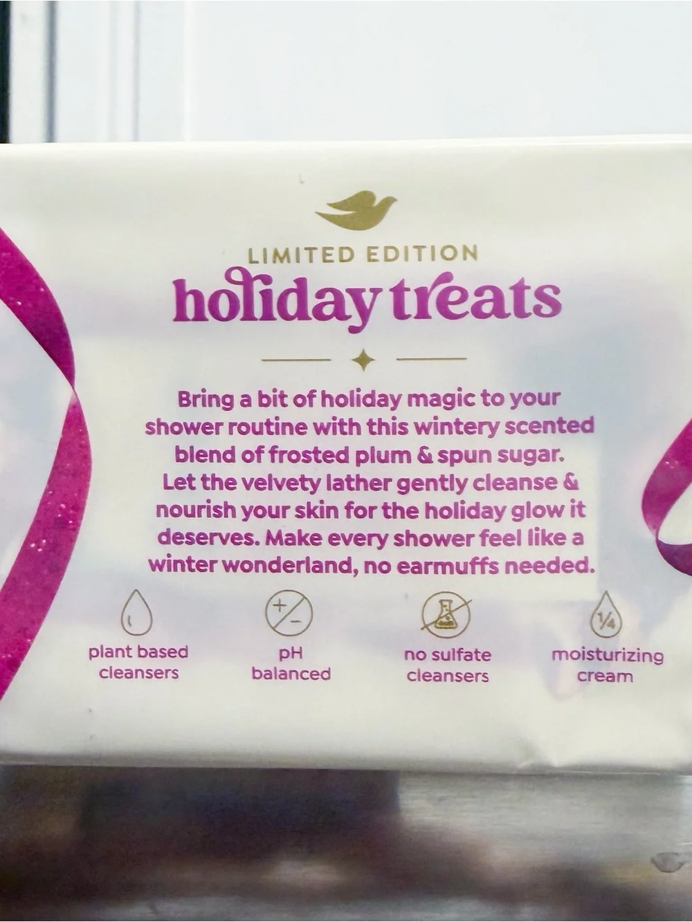 Dove FROSTED PLUM BERRY Limited Edition Beauty Bar Soap ~ 4 Bars New / Sealed